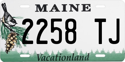 ME license plate 2258TJ