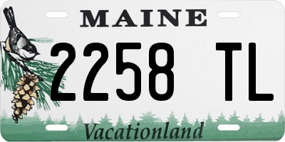 ME license plate 2258TL