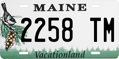 ME license plate 2258TM