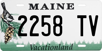 ME license plate 2258TV