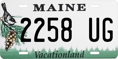 ME license plate 2258UG