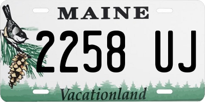 ME license plate 2258UJ