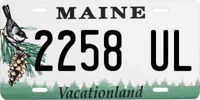 ME license plate 2258UL