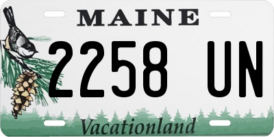 ME license plate 2258UN
