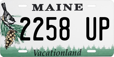 ME license plate 2258UP