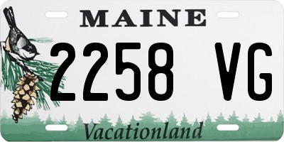 ME license plate 2258VG