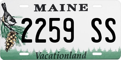 ME license plate 2259SS