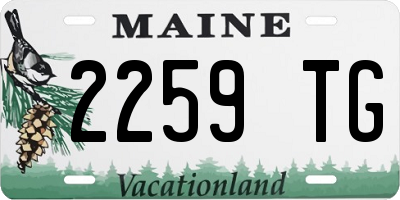 ME license plate 2259TG