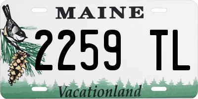 ME license plate 2259TL