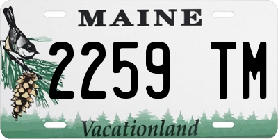 ME license plate 2259TM