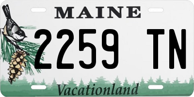ME license plate 2259TN