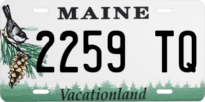 ME license plate 2259TQ
