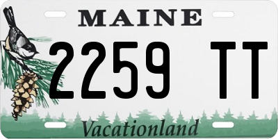ME license plate 2259TT