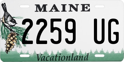 ME license plate 2259UG