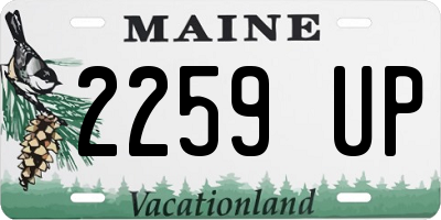 ME license plate 2259UP