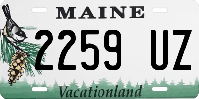 ME license plate 2259UZ