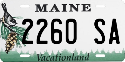 ME license plate 2260SA