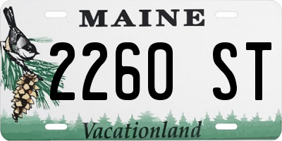 ME license plate 2260ST