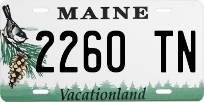 ME license plate 2260TN