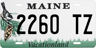 ME license plate 2260TZ