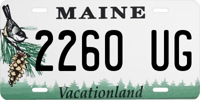 ME license plate 2260UG