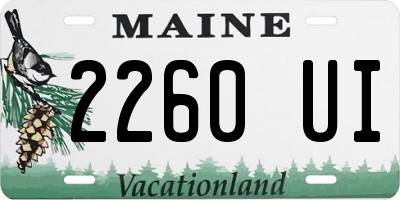 ME license plate 2260UI