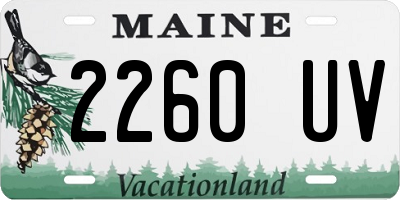 ME license plate 2260UV