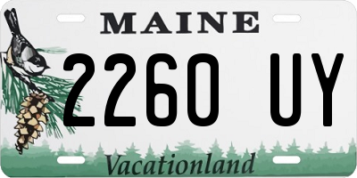 ME license plate 2260UY