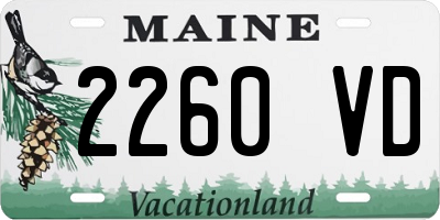 ME license plate 2260VD