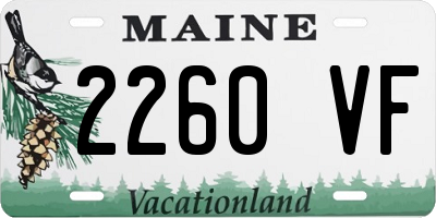 ME license plate 2260VF