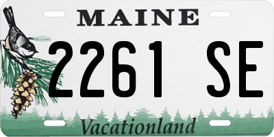 ME license plate 2261SE