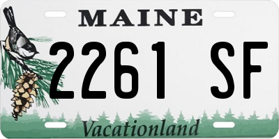 ME license plate 2261SF