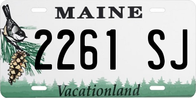 ME license plate 2261SJ