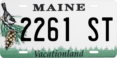ME license plate 2261ST
