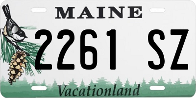 ME license plate 2261SZ