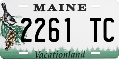 ME license plate 2261TC