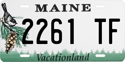 ME license plate 2261TF