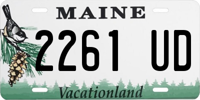 ME license plate 2261UD
