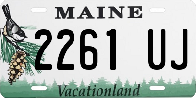 ME license plate 2261UJ