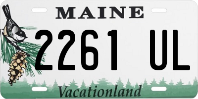 ME license plate 2261UL