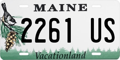 ME license plate 2261US