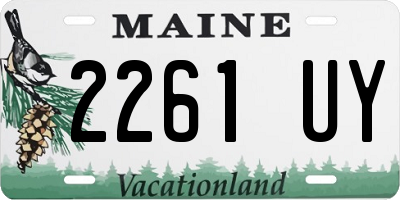 ME license plate 2261UY