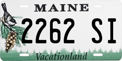 ME license plate 2262SI