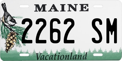 ME license plate 2262SM