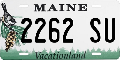 ME license plate 2262SU