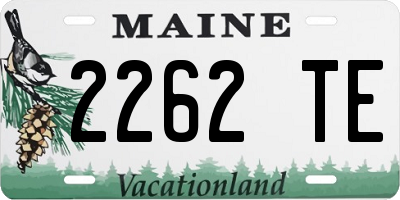 ME license plate 2262TE