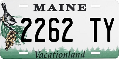 ME license plate 2262TY