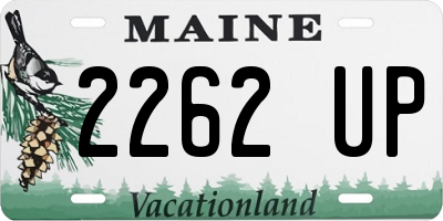 ME license plate 2262UP