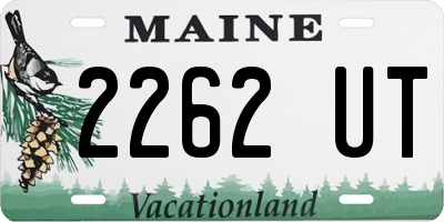 ME license plate 2262UT