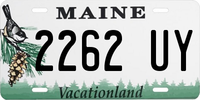 ME license plate 2262UY